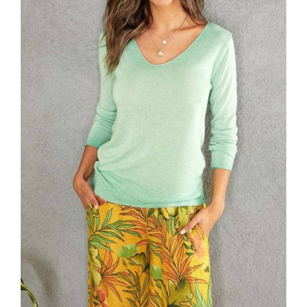 NEW VENTI6 lurex edge top in blue